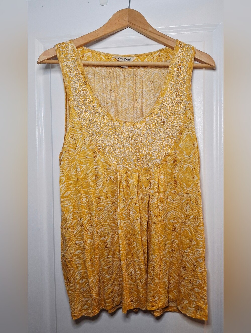 Lucky Brand Beaded Bohemian Tank Top (XL)